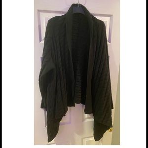 Talbots || Black Open Front Sweater || Size 3x